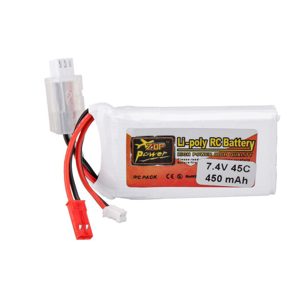 ZOP Power 2S 7.4V 450mAh 45C LiPo Battery JST Plug for Betafpv Pavo Pico Whoop RC FPV Racing Drone - Image 3