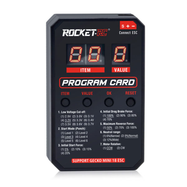 Surpass Hobby ROCKET LED Program Card for Rock Crawler Gecko Series MINI 18 30A ESC Brushless Waterproof Electronic Speed Controller RC Car Vehicles Parts - Image 5