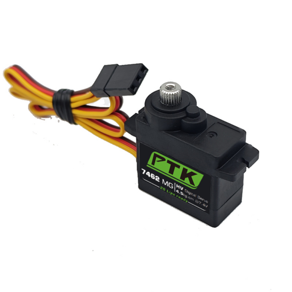 PTK 7462W MG 25T Aluminum Gear 180 9g Digital Waterproof RC Servo for Robot Fixed Wing Car and Aircraft Model - Image 2