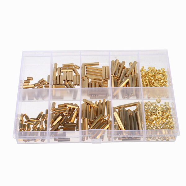 280Pcs M2.5 Hex Nut Assortment Kit Head Brass Spacing Double-pass Screw Threaded Pillar PCB Computer Motherboard StandOff Spacer - Image 2