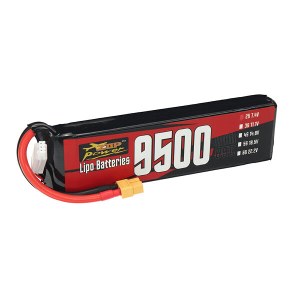 ZOP Power 2S 7.4V 9500mAh 65C 70.3Wh LiPo Battery XT60 Plug Comes with T Plug Connector for RC Car - Image 4