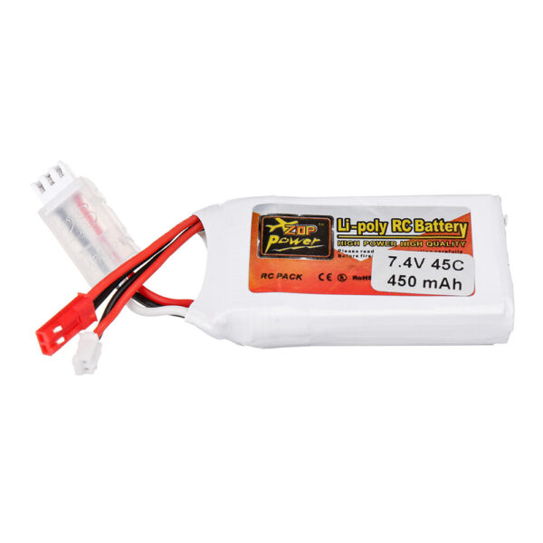 ZOP Power 2S 7.4V 450mAh 45C LiPo Battery JST Plug for Betafpv Pavo Pico Whoop RC FPV Racing Drone - Image 4