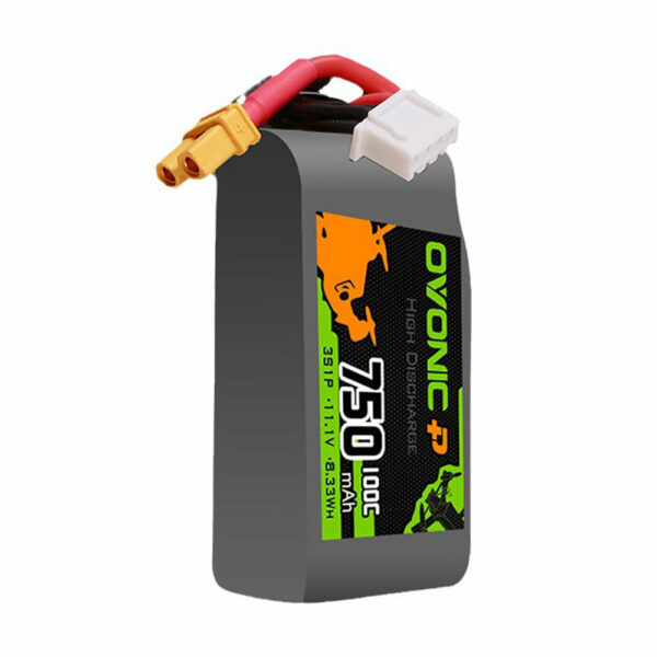 Ovonic 11.1V 750mAh 100C 3S LiPo Battery XT30 Plug for 3 Inch RC FPV Racing Drone - Image 1