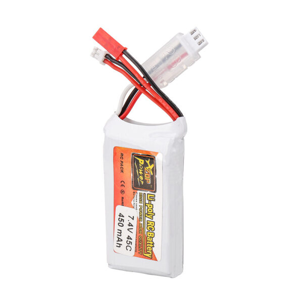 ZOP Power 2S 7.4V 450mAh 45C LiPo Battery JST Plug for Betafpv Pavo Pico Whoop RC FPV Racing Drone - Image 1