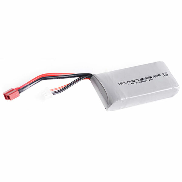 2700mAh 2S 7.4V 20C Lipo Battery T Plug for WLtoys 12428 12429  High Speed Off-Road RC Car - Image 3