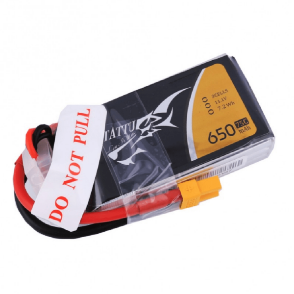 TATTU 3S 11.1V 650mAh 75C 3S1P Lipo Battery XT30U-F Plug for 90 to 180mm RC Drone FPV Racing - Image 2