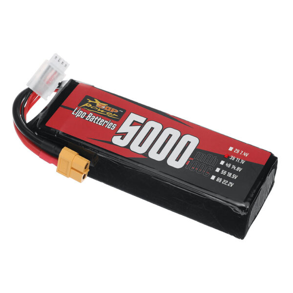 ZOP Power 3S 11.1V 5000mAh 100C 55.5Wh LiPo Battery XT60 Plug for RC Drone - Image 2