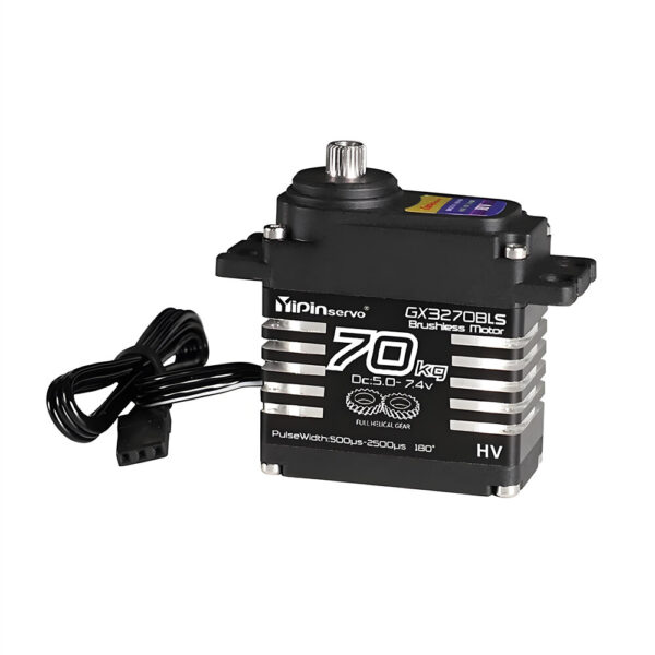 YIPINSERVO GX3270BLS 25T 180/270 70kg High Torque Magnetic Induction IP68 Waterproof Digital Servo for 1/8 1/10 RC Cars - Image 1