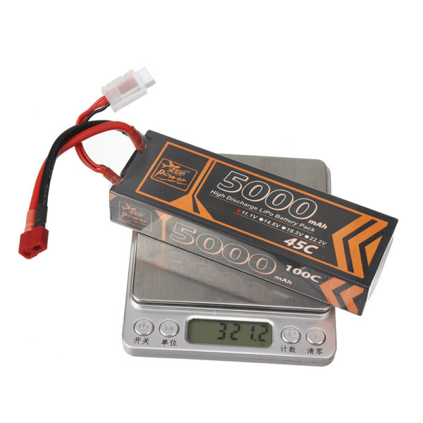 ZOP Power 11.1V 5000mAh 45C 3S LiPo Battery T Deans Plug for FPV Racing Drone - Image 9