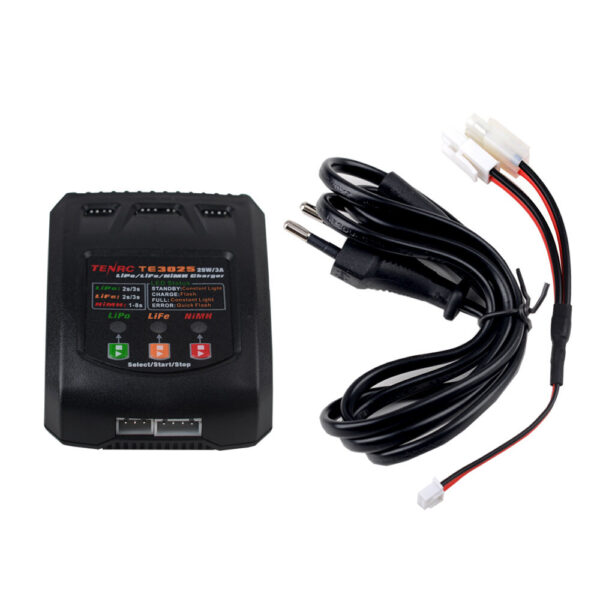 TENRC TE3025 25W/3A Battery Balance Charger for 2-3S Lipo 1-8s NIMH Battery - Image 4