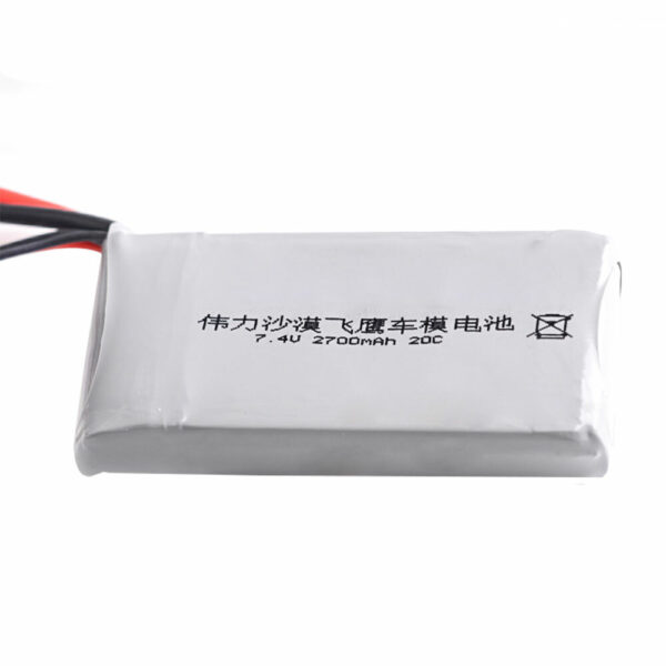 2700mAh 2S 7.4V 20C Lipo Battery T Plug for WLtoys 12428 12429  High Speed Off-Road RC Car - Image 5