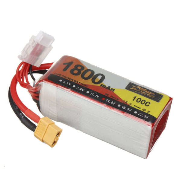 ZOP Power 14.8V 1800mAh 100C 4S LiPo Battery XT60 Plug for RC Drone - Image 2