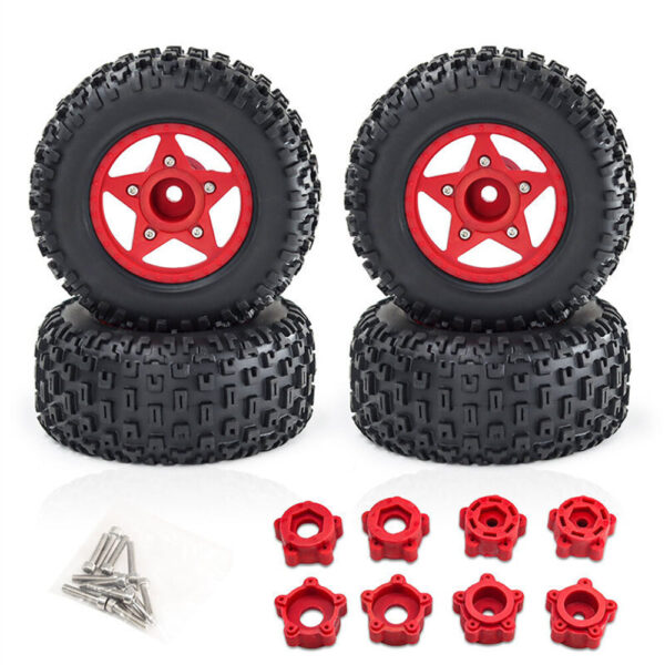 4PCS D232 Upgraded Off-Road Tires Wheels for 1/8 1/10 Short Course Truck RC Cars Vehicles Models Parts Accessories - Image 1