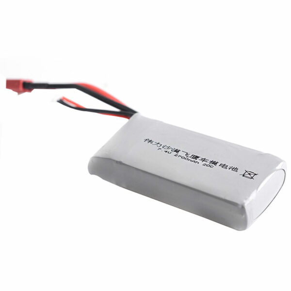 2700mAh 2S 7.4V 20C Lipo Battery T Plug for WLtoys 12428 12429  High Speed Off-Road RC Car - Image 4