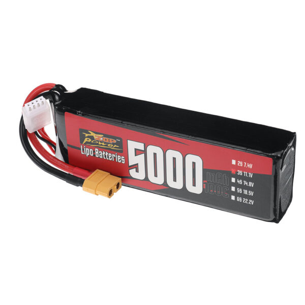 ZOP Power 3S 11.1V 5000mAh 100C 55.5Wh LiPo Battery XT60 Plug for RC Drone - Image 4