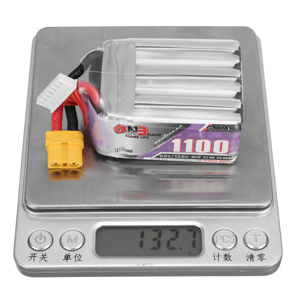 Gaoneng GNB 22.8V 1100mAh 60C 6S LiPo Battery XT30/XT60 Plug for SpeedyBee Bee35 FPV Racing Drone - Image 9