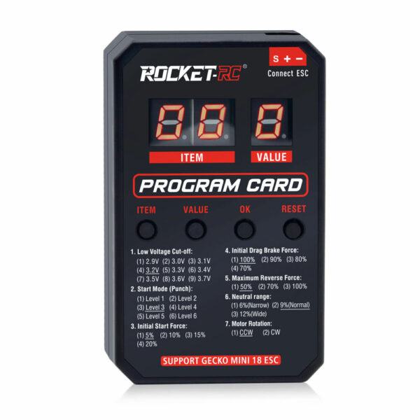 Surpass Hobby ROCKET LED Program Card for Rock Crawler Gecko Series MINI 18 30A ESC Brushless Waterproof Electronic Speed Controller RC Car Vehicles Parts - Image 2