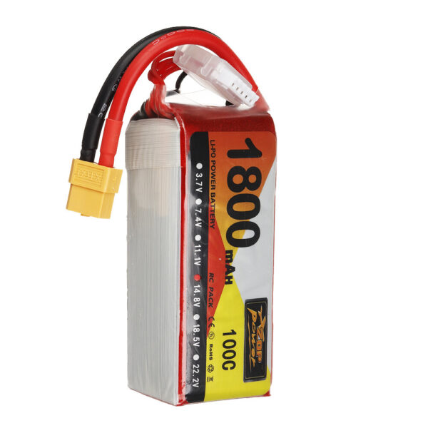 ZOP Power 14.8V 1800mAh 100C 4S LiPo Battery XT60 Plug for RC Drone - Image 6