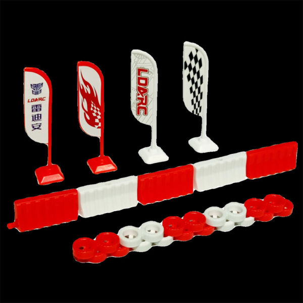 LDARC X43 V64 1/43 1/64 1/72 Mini Drift RC Car Parts Road Cone Indicator Street Sign Decoration Set Vehicles Models Spare Accessories SK177 - Image 2