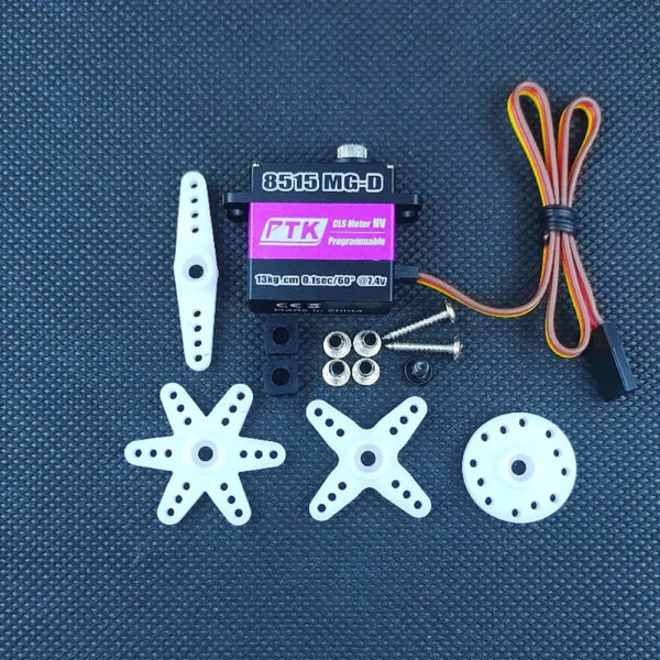 PTK 8515 MG-D 17g Mini Full Metal Digital Servo High Voltage 15KG Fixed Wing RC Car Servo - Image 6