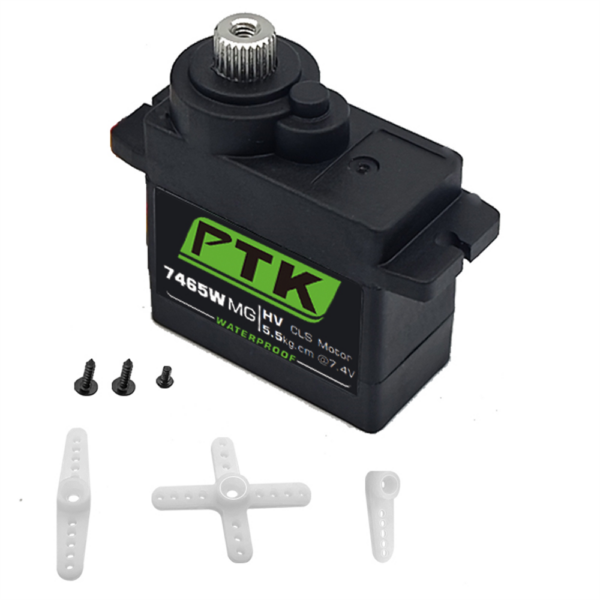 PTK 7465W MG 25T Aluminum Gear 180 9g Digital Waterproof RC Servo for Robot Fixed Wing Car and Aircraft Model - Image 5