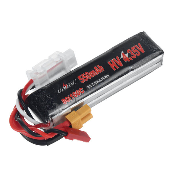 URUAV Power 7.6V 550mAh 80C/160C 2S HV 4.35V LiPo Battery XT30 Plug for RC Drone - Image 4