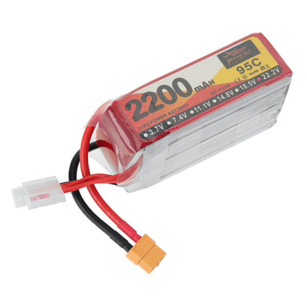 ZOP POWER 22.2V 2200mAh 95C 6S LiPo Battery XT60 Plug for RC Drone - Image 3