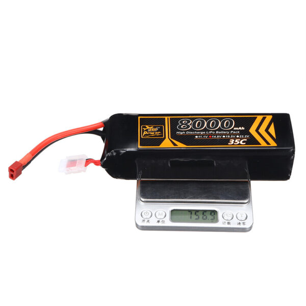 ZOP Power 14.8V 8000mAh 35C 4S  LiPo Battery T Deans Plug for RC Drone - Image 3