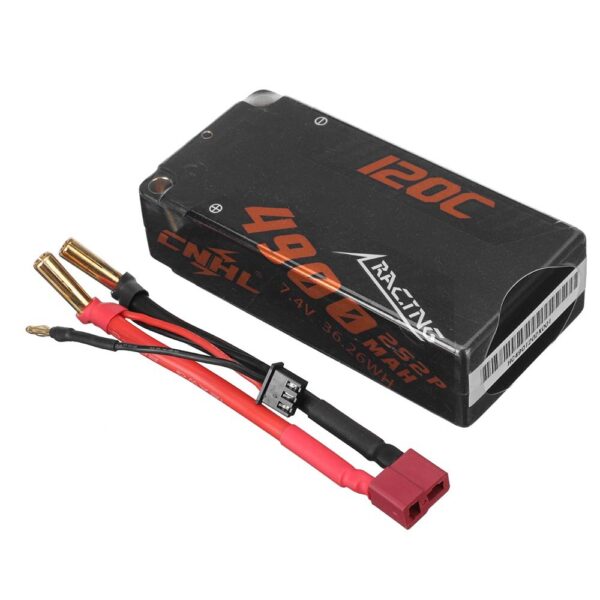 CNHL Racing Series 7.4V 4900mAh 120C 2S Hard Case LiPo Battery T Dean Plug for Wltoys 144001 RC Car - Image 3