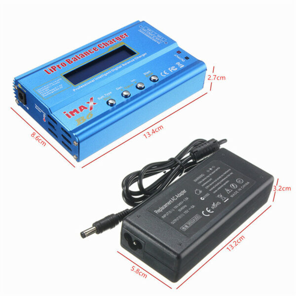 iMAX B6 80W 6A Lipo Battery Balance Charger T Plug with Power Supply Adapter - Image 4