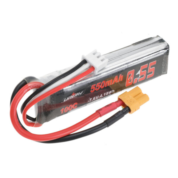 URUAV 7.6V 550mAh 100C 2S LiPo Battery XT30 Plug for Happymodel Mobula 8 GEPRC TinyGo Crux3 Cinewhoop FPV Drone RC Helicopter - Image 4