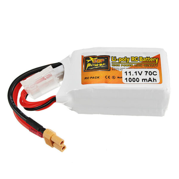 2Pcs ZOP Power 11.1V 1000mAh 70C 3S Lipo Battery XT30 Plug - Image 2