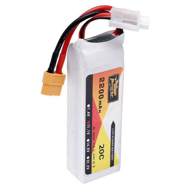 2Pcs ZOP Power 11.1V 2200mAh 3S 20C Lipo Battery XT60 Plug for Eachine Wizard X220 FPV Racing RC Drone - Image 4