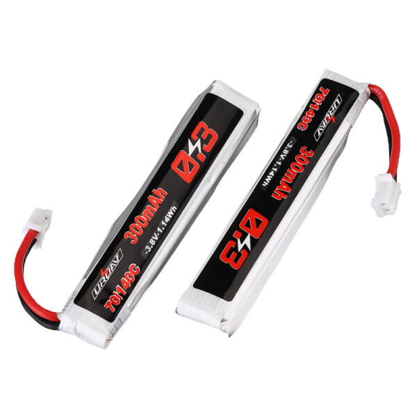 10Pcs URUAV 3.8V 300mAh 70C/140C 1S Lipo Battery PH2.0 Plug for Eachine TRASHCAN Snapper6 7 Mobula7 - Image 3