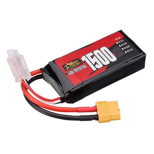 ZOP Power 2S 7.4V 1500mAh 120C 11.1Wh LiPo Battery XT60 Plug for RC Drone - Image 2