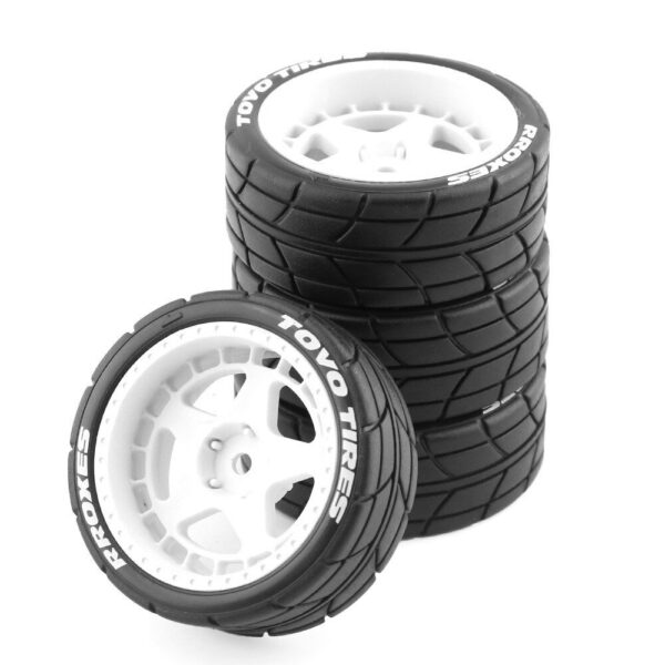 4PCS Drift Rally RC Tires Wheels 12mm Hex for Wltoys 124019 HPI KYOSHO TAMIYA TT02 XV01 1/10 Car Vehicles Model Parts - Image 2