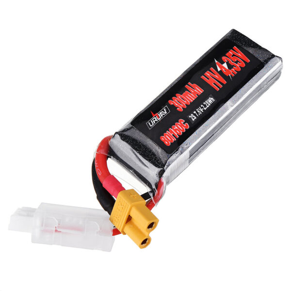 URUAV 7.6V 300mAh 80C/160C 2S HV 4.35V Lipo Battery XT30 Plug for EMAX Tinyhawk II Indoor FPV Racing Drone - Image 2