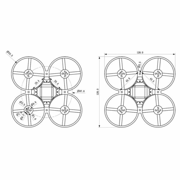 Happymodel Mobula8 Spare Part 85mm Brushless Whoop Frame Kit for RC Drone FPV Racing - Image 4