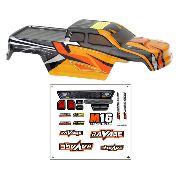 HBX Haiboxing 16889 16889A PRO 1/16 RC Car Parts Body Shell w/ Sticker Vehicles Models Spare Accessories M16-B002 M16039 - Image 2