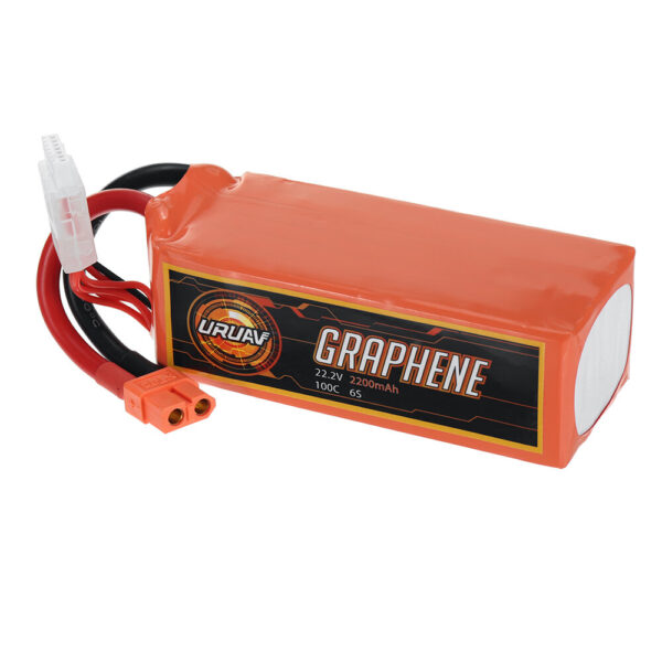 URUAV GRAPHENE Power 22.2V 2200mAh 100C 6S LiPo Battery XT60 Plug for RC Drone - Image 1