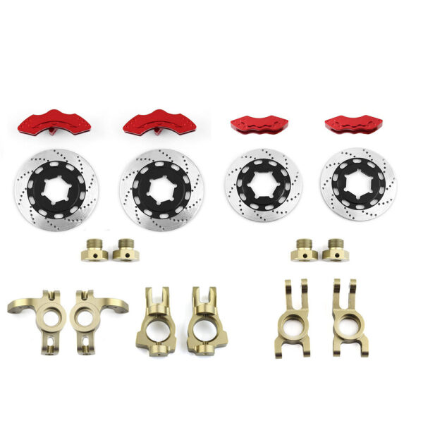 Upgraded Metal Simulation Disc Brake Kit Set for Citroen C3 KM E8374 1/7 Rally RC Cars Vehicles Models Spare Parts Accessories - Image 1