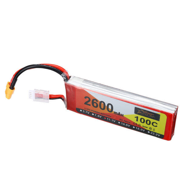 ZOP Power 11.1V 2600mAh 100C 3S LiPo Battery XT60 Plug for RC Drone - Image 6