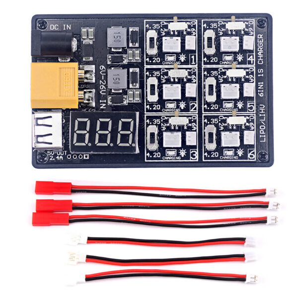 6 IN 1 1S Lipo LiHV XT60 12V 3A Battery Charger Board Ph1.25/2.0/JST for RC Quadcopter FPV Racing Drone - Image 9