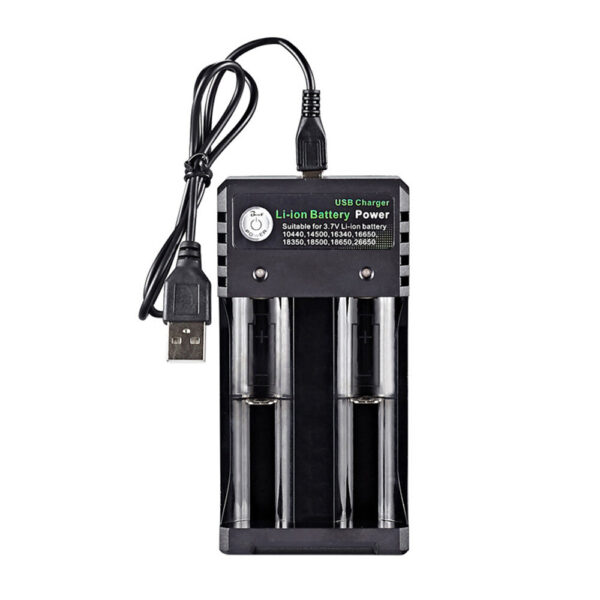 2 Slot 18650 Battery Charger CH2 USB DC 5V 1-2A Input DC 4.2V 1000mA Output for 3.7V Li-ion Battery 10440 14500 16340 16650 18350 18500 26650 - Image 2