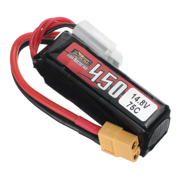 ZOP Power 14.8V 450mAh 75C 4S LiPo Battery With XT60 Plug for RC Drone - Image 1