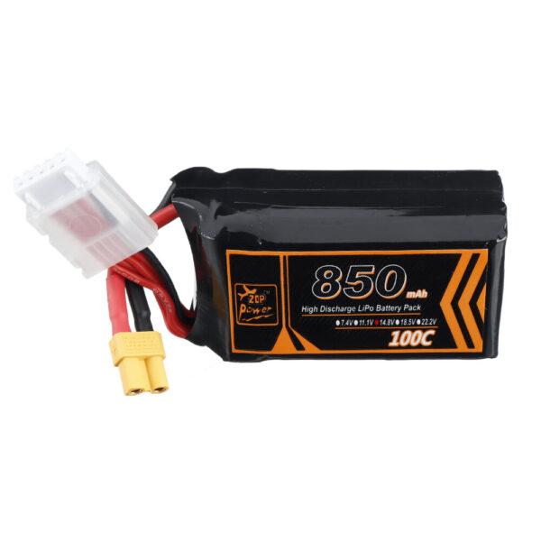 ZOP Power 14.8V 850mAh 100C 4S Lipo Battery XT30 Plug for RC Racing Drone - Image 1