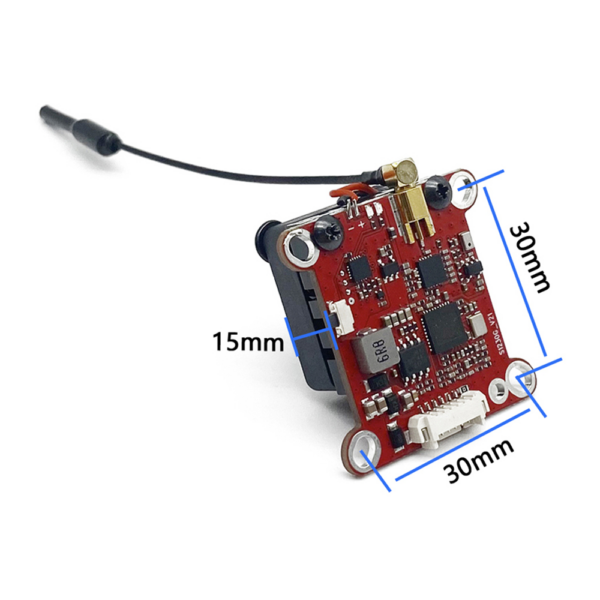 2W 5.8G 48CH 30mm*30mm Image Transmission VTX Module Ultra-high Power 2000MW Built-in Microphone Support OSD Long-distance Transmitter for Fixed Wing FPV Drones - Image 9