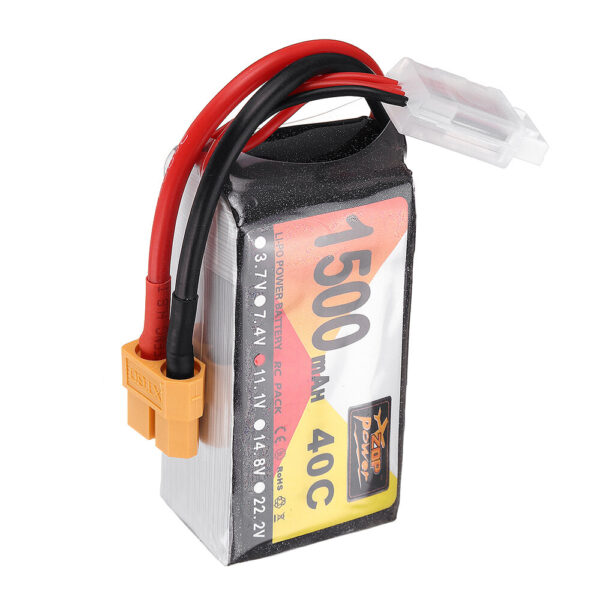 5Pcs ZOP Power 11.1V 1500mAh 40C 3S Lipo Battery XT60 Plug for Eachine Wizard X220 FPV Racing RC Drone - Image 7