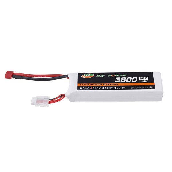 XF POWER 11.1V 3600mAh 65C 3S Lipo Battery T Plug for RC Car - Image 8