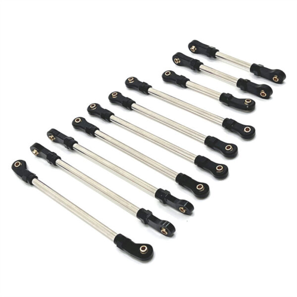 10PCS Upgraded Metal Linkage Rods Adjustable for HB Toys R1001 R1002 R1003 1/10 RC Car Vehicles Models Spare Parts - Image 2